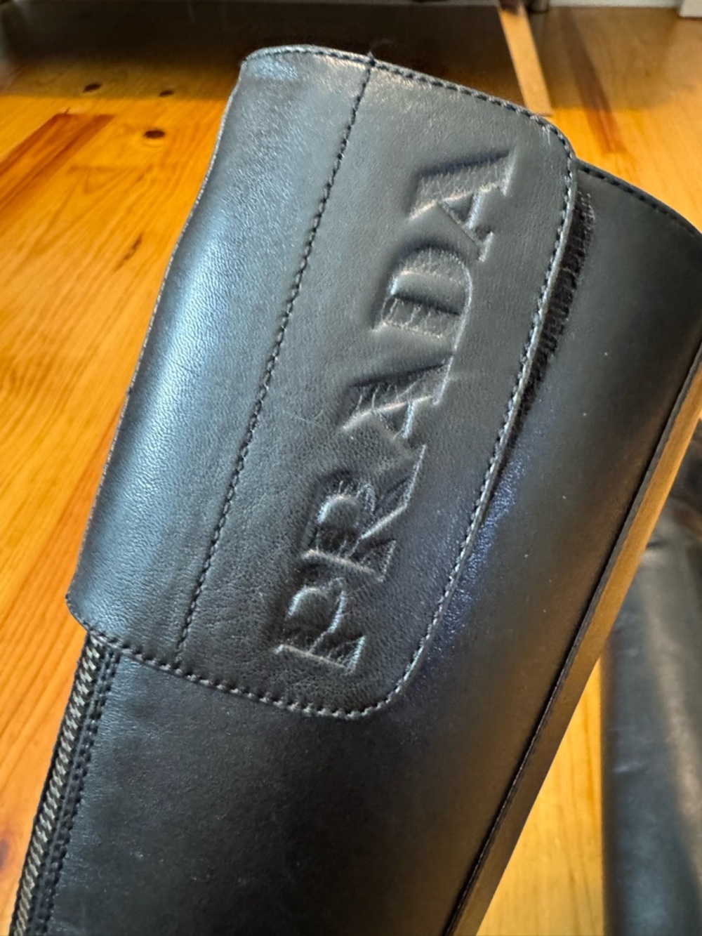 PRADA Calzature Donna Nappa Sport B Nero Black Leather Riding Boots 36.5 3WZ013 - Picture 11 of 16